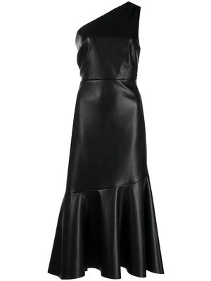 Sachin & Babi Harris cold-shoulder faux-leather dress - Black