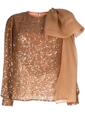 Sachin & Babi Marlena sequin-embellished blouse - Neutrals