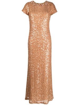 Sachin & Babi Shiloh sequin-embellished gown - Brown
