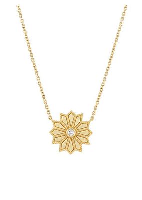 Sacred Mini18K Yellow Gold & 0.04 TCW Diamond Flower Necklace