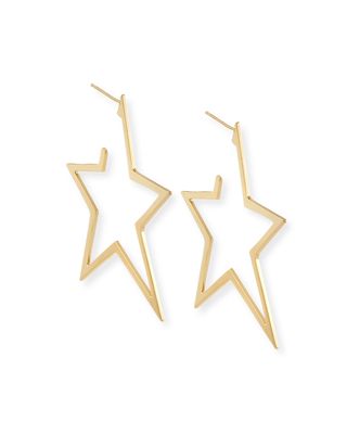 Sade Large Star Hoop Earrings