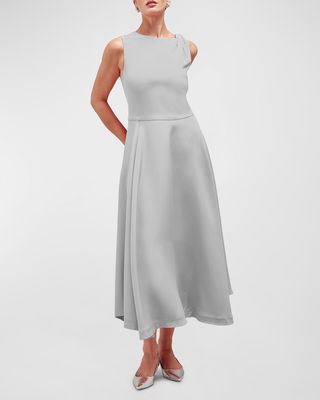 Sadie Sleeveless Cutout Silk Midi Dress