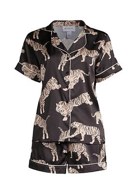 Safari Starry Nights Sierra Tiger-Print 2-Piece Pajama Set