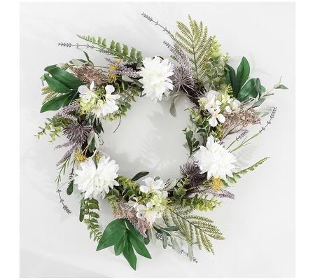 Safavieh Faux 24" Dahila & Olive Wreath