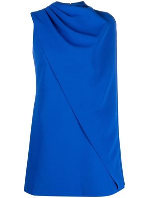 Safiyaa cape detail shift dress - Blue