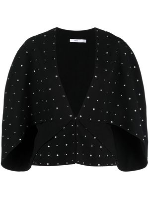 Safiyaa studded cape-design jacket - Black