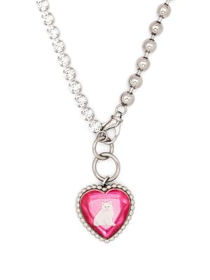 SafSafu Bff heart-pendant necklace - Silver