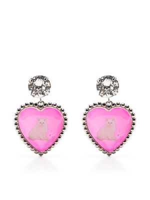 SafSafu Bff heart shaped earrings - Silver