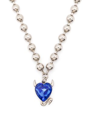 SafSafu Diablo heart-pendant necklace - Silver