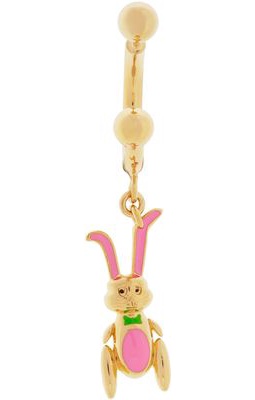 Safsafu SSENSE Exclusive Gold Mr Rabbit Single Earring