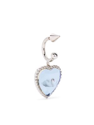 SafSafu Swan Bff heart-shaped earring - Silver