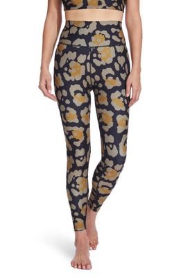 SAGE COLLECTIVE High Rise 7/8 Leggings in Sepia Tint Jungle Cat
