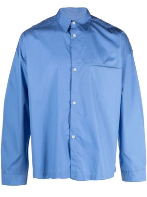 SAGE NATION classic-collar cotton shirt - Blue