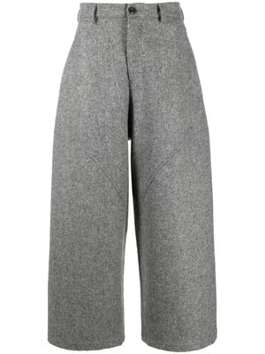 SAGE NATION cotton-blend wide-leg trousers - Grey