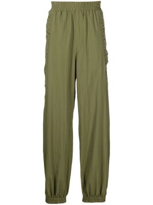SAGE NATION Fossil ruched track pants - Green