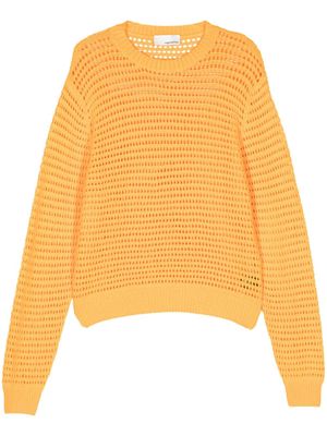 SAGE NATION Summer Hatchi open-knit jumper - Orange