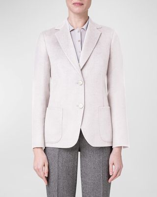 Saigon Double-Face Cashmere Single-Breasted Blazer Jacket