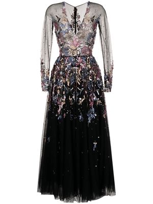 Saiid Kobeisy embroidered maxi dress - Black