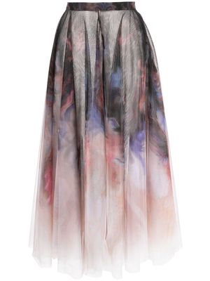 Saiid Kobeisy embroidered midi skirt - Multicolour