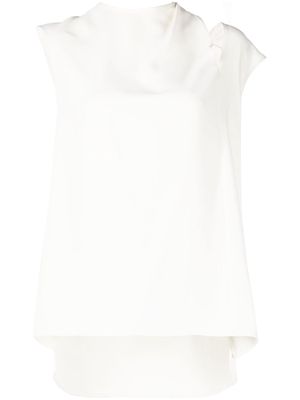 Saiid Kobeisy Georgette cut-out blouse - White