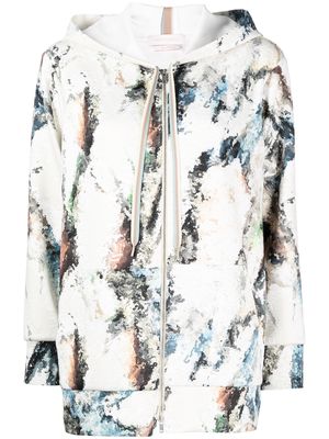 Saiid Kobeisy graphic-print sequin embellished zip-up hoodie - Multicolour