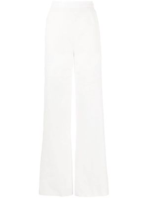 Saiid Kobeisy high-waisted wide-leg trousers - White