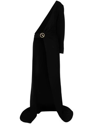 Saiid Kobeisy logo-plaque half-cape - Black