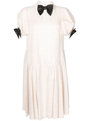 Saiid Kobeisy sequin-embellished tweed midi dress - White