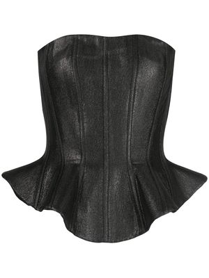 Saiid Kobeisy strapless corset top - Black