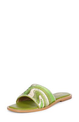 SAINT G Giorgia Slide Sandal in Multi Green