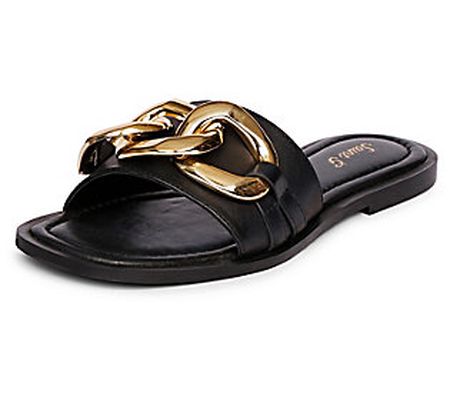 Saint G Leather Slip-On Sandal - Alexa