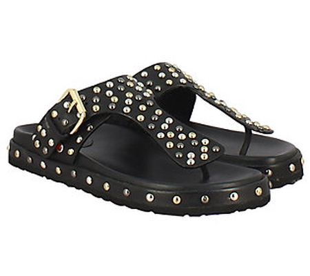 Saint G Leather Slip-on Sandals - Boston