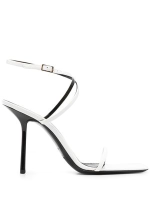 Saint Laurent 110mm strappy leather sandals - White