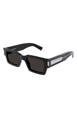 Saint Laurent 50mm Rectangular Sunglasses in Black