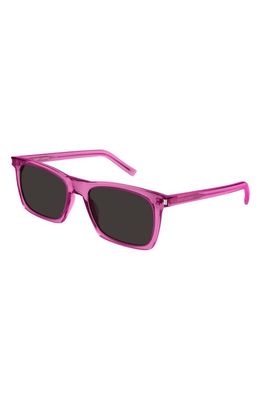 Saint Laurent 54mm Rectangular Sunglasses in Pink