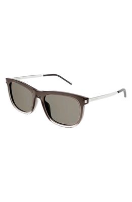 Saint Laurent 56mm Square Sunglasses in Grey