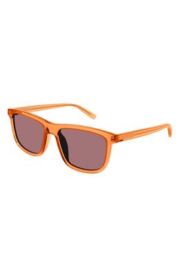 Saint Laurent Ace 56mm Square Sunglasses in Orange