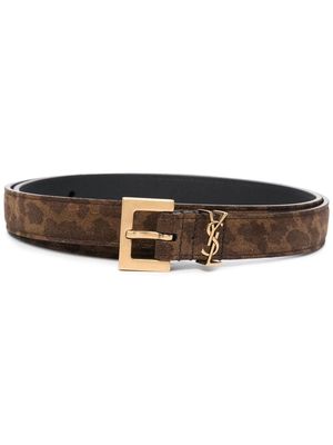 Saint Laurent animal-print belt - Brown