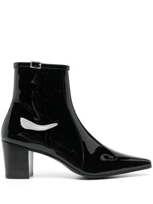 Saint Laurent Arsun patent-leather ankle boots - Black