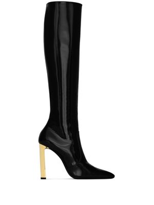 Saint Laurent Auteuil 105mm leather boots - Black