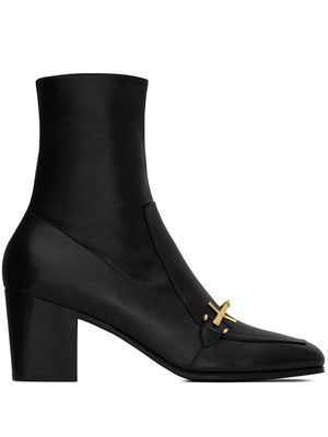 Saint Laurent Beau 75 ankle boots - Black