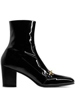 Saint Laurent Beau 75 Horsebit boots - Black