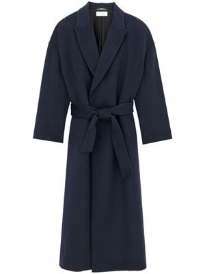 Saint Laurent belted cashmere midi coat - Blue