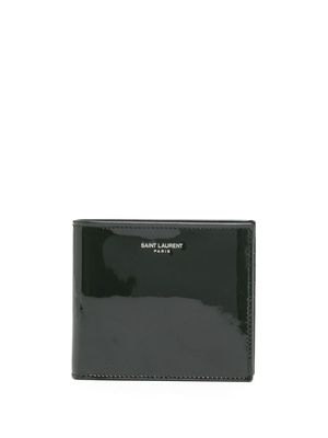 Saint Laurent bi-fold patent leather wallet - Green