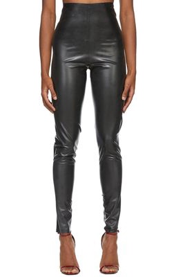 Saint Laurent Black Latex Leggings