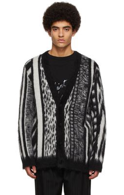 Saint Laurent Black Mohair Jungle Cardigan