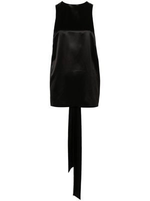 Saint Laurent bow-detailing silk tank top - Black