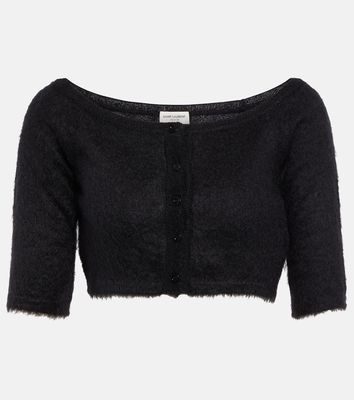 Saint Laurent Brushed wool-blend cardigan