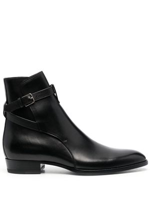 Saint Laurent buckle-fastened ankle boots - Black