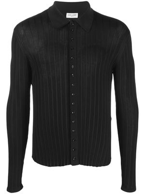 Saint Laurent button-fastening long-sleeve shirt - Black